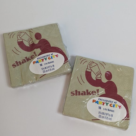 Bar Shaker Cocktail Napkins - Picture 1 of 3